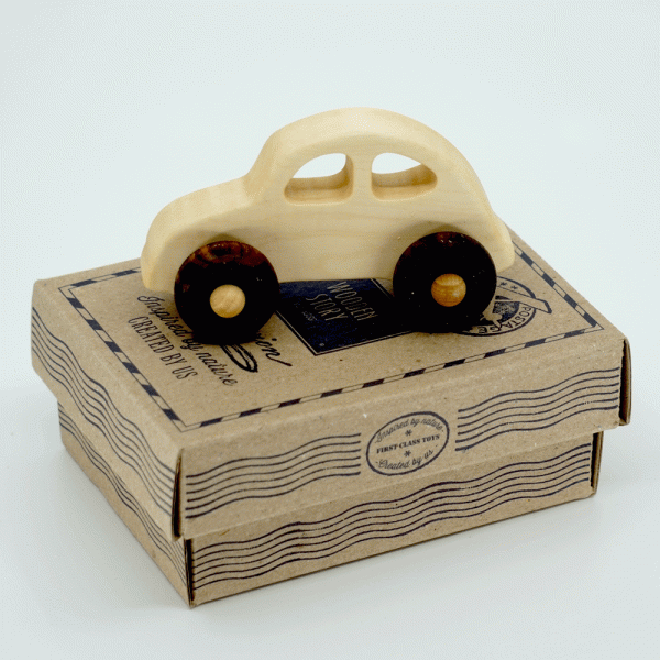 Wooden Story Auto zum Greifen, „30s Car“ Holz natur